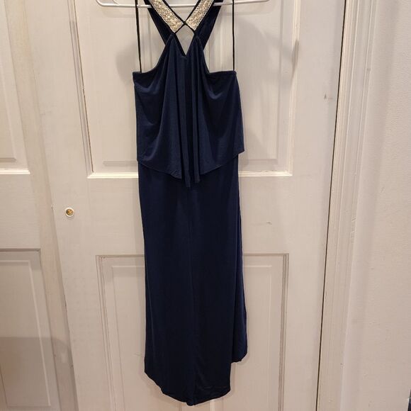 LAmade Navy Bamboo Halter Smocked Dress - Picture 3 of 10